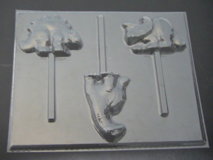 661 Dinosaur Chocolate or Hard Candy Lollipop Mold 661 Dinosaur Chocolate or Hard Candy Lollipop Mold